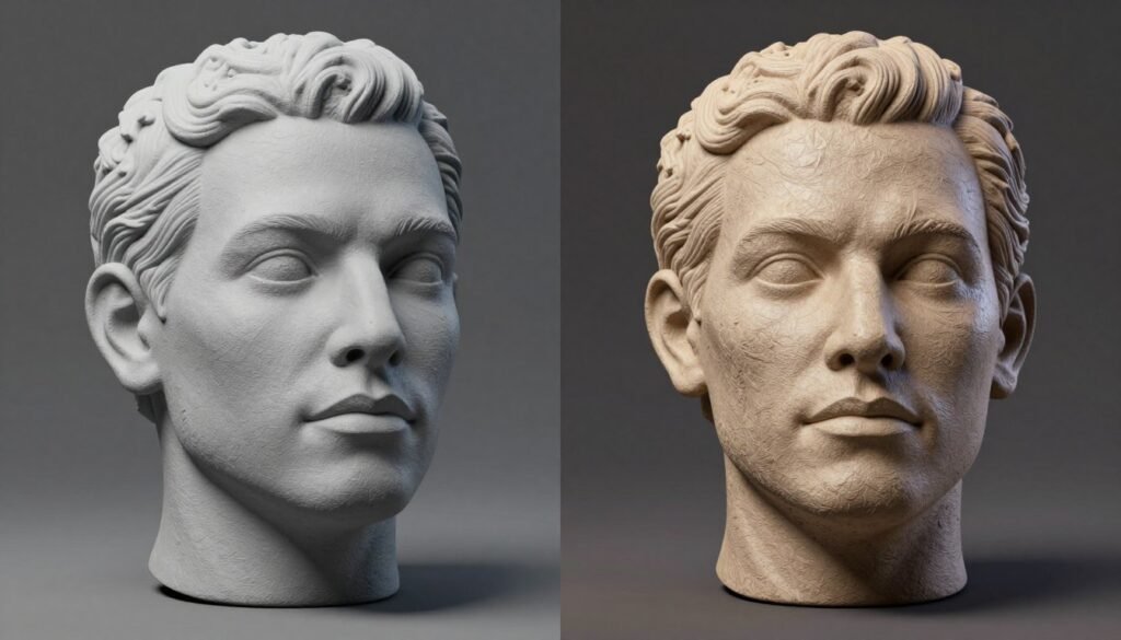 Hyper3D Rodin high-quality 4K texture preview and quality comparison