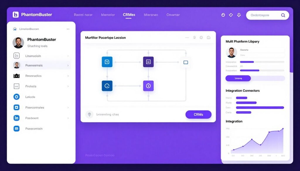 PhantomBuster multi-platform automation and data extraction interface